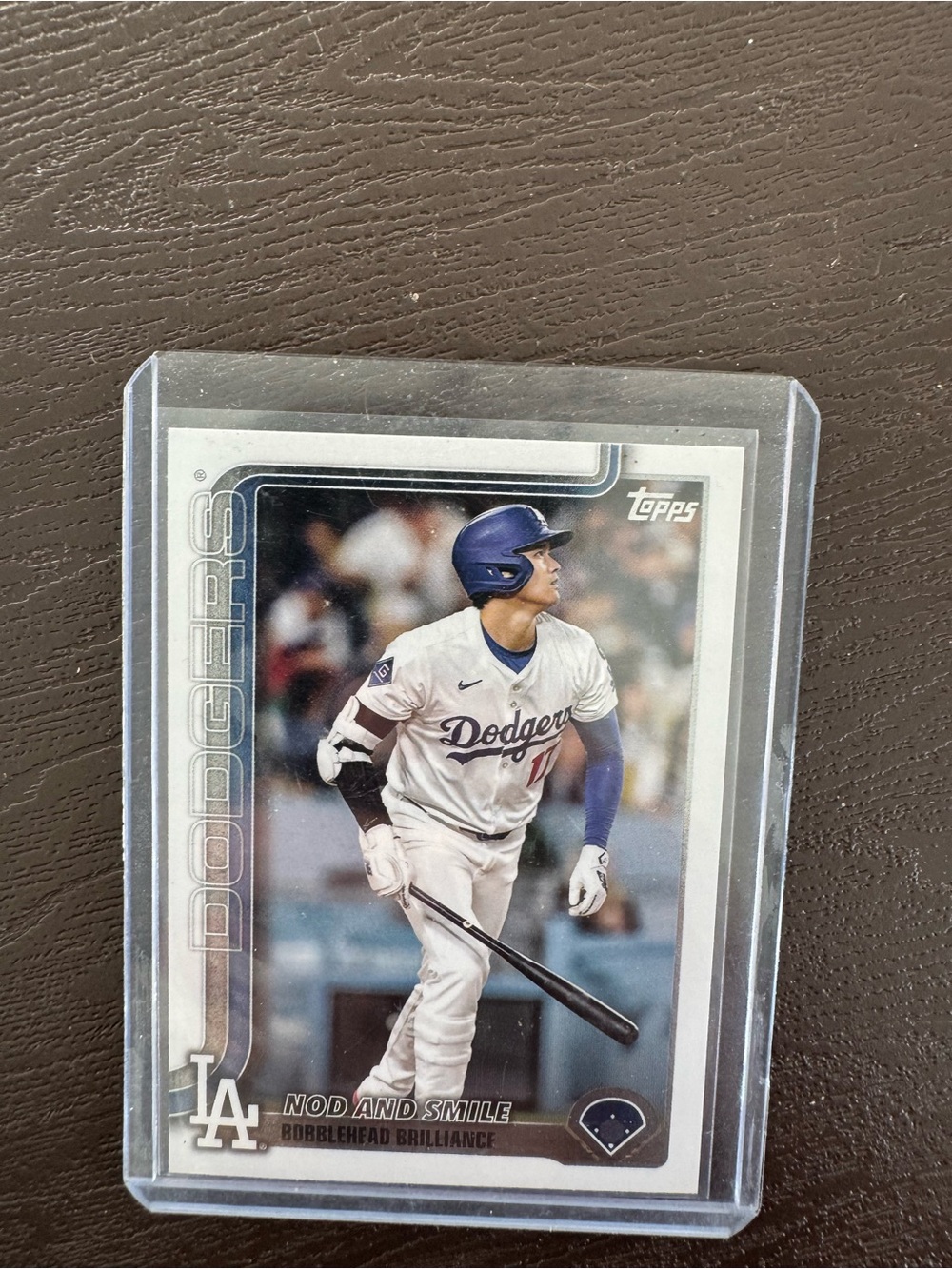 Topps Dodgers Card - White, Blue & Silver